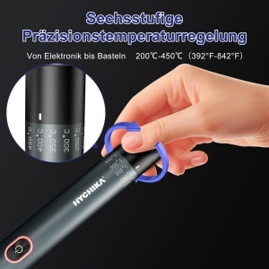 Soldering Iron Set HYCHIKA, 2600mAh, 7s incalzire rapida, 6 temperaturi - Img 3