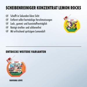 Solutie de curatare SONAX ScheibenReiniger Konzentrat Lemon Rocks, 3 Litri, pentru parbriz - Img 3