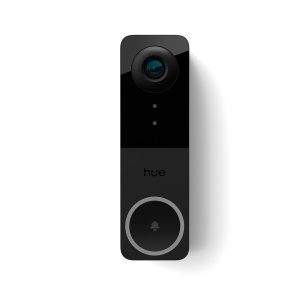 Sonerie video Philips Hue Secure, camera exterior 2K, vedere larga, negru
