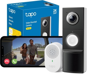 Sonerie video Tapo D235 cu camera 2K, 10000 mAh, nocturna color