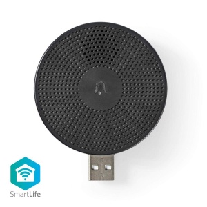 Sonerie Wireless NEDIS WIFICDPC10BK, USB, Negru, Compatibila cu Camera - Img 2