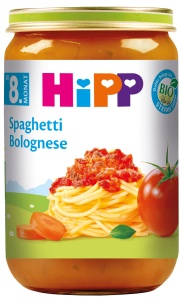 Spaghete Bolognese HiPP, 6 x 220 g, masa completa pentru bebelusi
