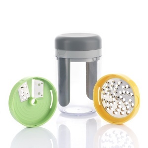 Spiralizator de legume InnovaGoods 3-in-1, manual, alb, multifunctional - Img 3