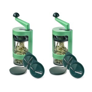 Spiralizator Genius Super Julietti pentru legume 2 bucati, verde