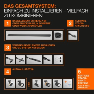 Spot LED cu 3 faze LEDVANCE TRACKLIGHT SPOT D95, 55W, Culoare gri - Img 8