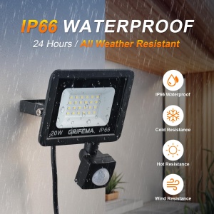 Spot LED GRIFEMA 20W cu senzor de miscare, 2200 lumeni, IP66 - Img 4