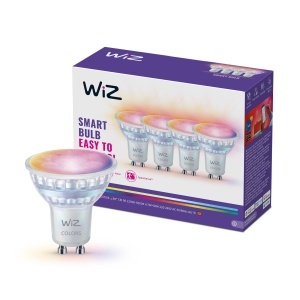 Spot LED Inteligent WiZ GU10, 50W, Culoare Completa, Dimabil, 4 Buc