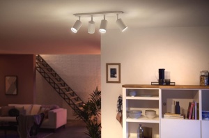 Spot LED Philips Hue Fugato, 4 x 350lm, dimabil, 16 milioane culori, alb - Img 6