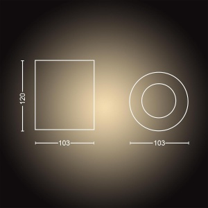 Spot LED Philips Hue White Ambiance Pillar, control prin aplicatie, alb - Img 3
