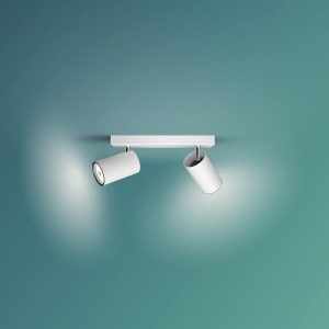 Spoturi de tavan Philips myLiving Kosipo, 2 x 5,5 W, flexibile, alb - Img 5
