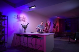 Spoturi LED inteligente Philips Hue Centris, 2 becuri, 16 milioane culori, negru - Img 5