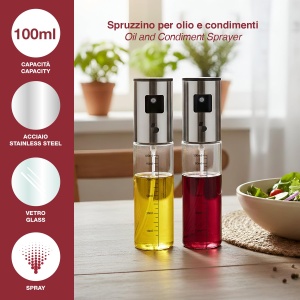 Spray pentru ulei BEPER C102SPE100, 100 ml, din sticla si inox, BPA-free - Img 2