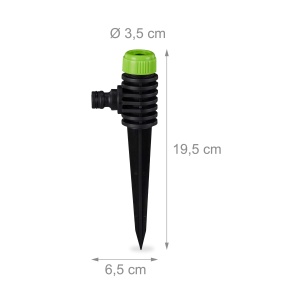 Sprinkler gradina Relaxdays, 30 m, cu prindere in pamant, verde-negru - Img 4