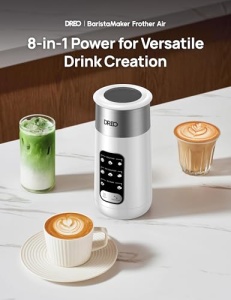 Spumant de lapte Dreo spumant electric 8 in 1 pentru cafea Latte Art aparat de spuma calda si rece de 2551 g270 ml incalzitor automat de lapte pentru  - Img 2