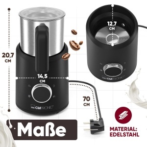Spumator de lapte electric Clatronic MS 3812 functie de incalzire 740 ml spuma calda si rece - Img 6