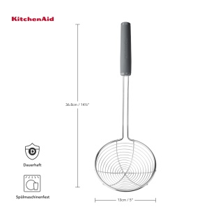 Spumiera KitchenAid cu maner ergonomic, otel inoxidabil, gri antracit - Img 3