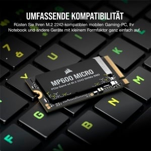 SSD Corsair MP600 Micro 2TB M.2 NVMe PCIe Gen4, 7000MBs, Negru - Img 4