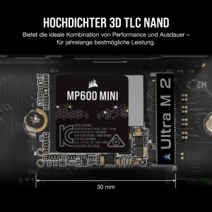 SSD Corsair MP600 MINI 1 TB M.2 NVMe PCIe Gen4, 7000 MBs, Negru - Img 6