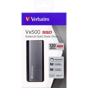 SSD extern Verbatim Vx500, 120 GB, USB 3.1, 500 MBs, spacegrau - Img 5