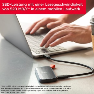 SSD Portabil SanDisk 480GB, viteza citire de 520MBs, gri - Img 4