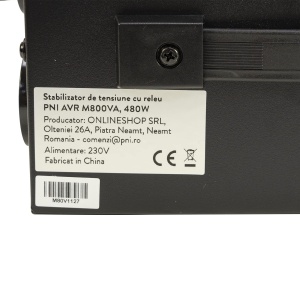 Stabilizator de tensiune PNI AVR M800VA, 800 VA, 2 x Schuko, 480 W - Img 7