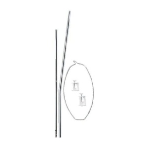 Stalpis pentru baldachin bebelusi Roba, 150 cm, alb, cu prindere din plastic
