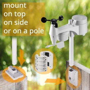 Statia Meteo Bresser 7002586 cu Sensor 7-in-1, Wi-Fi, Negru - Img 5