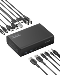 Statie de andocare Belkin Connect 14-in-1, 140W, 2 monitoare 4K, USB-C