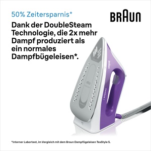Statie de calcat Braun CareStyle 1 IS1014VI 2200W Abur vertical Alb-Violet - Img 5