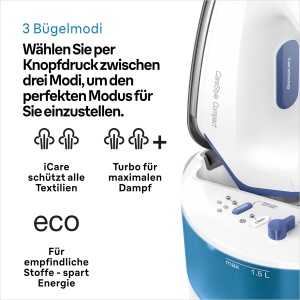 Statie de calcat Braun CareStyle Compact IS 2143 BL, 2400W, 6 bar, 1.5L, Albastru - Img 2