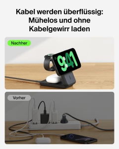 Statie de incarcare Belkin UltraCharge 3-in-1, 25W, neagra - Img 6