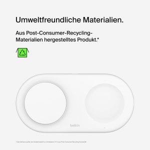 Statie de incarcare wireless Belkin BoostCharge Pro 2-in-1, 15W, alba - Img 7