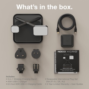 Statie de incarcare wireless NOCO XGrid XDS3 pentru iPhone, Apple Watch si AirPods, 45W - Img 7