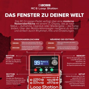 Statie de Looping BOSS RC-5 13 ore inregistrare, 32-Bit, LCD colorat - Img 4