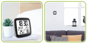 Statie Meteo BERDSEN BD-903 cu Display, Masurare Temperatura Interioara si Exterioara, Alarma Snooze, Culoare Argintie - Img 3