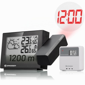 Statie Meteo Proiectie Bresser MeteoTemp Temperatura InterioaraExterioara, Umiditate, Alarma - Img 2