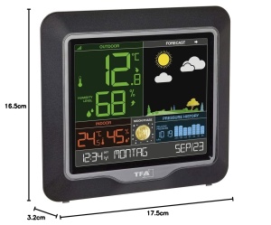 Statie meteo TFA Dostmann SEASON, cu senzor exterior, L 175 x B 32 x H 165 mm - Img 7