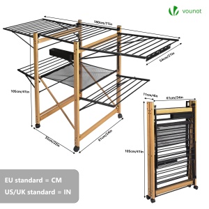 Stativ de rufe VOUNOT, din otel inoxidabil, 30m, pliabil, negru - Img 4