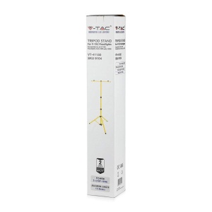 Stativ pentru Lampa LED V-TAC 9104, Ajustabil, Rezistent la Apa, Galben - Img 3
