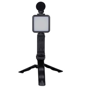 Stativ pentru Smartphone Grundig cu Lampa si Microfon, Negru, pentru Telefoane de 53-84 mm - Img 3