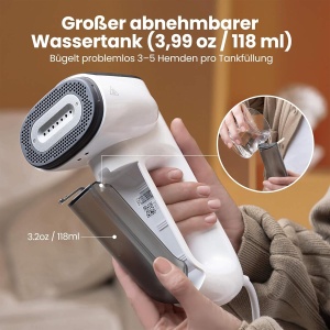 Steamer Portabil Neakasa Magic 1, 2300 Pa, Rezervor Detasabil 95ml, 30 Secunde Incazire - Img 8