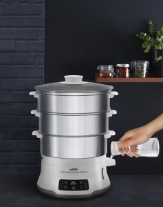 Steamer Tefal Convenient Series Deluxe, 3 niveluri, touchscreen intuitiv - Img 4