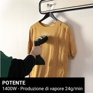 SteamOne - Abur si abur pentru calatorii - Perie cu abur gata de utilizare in 30 de secunde - Antibacterian Steamer de calatorie pentru calcarea tuturor textilelor - Rezervor 260 ml, Negru - Stravel - Img 2