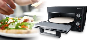 Steba Power Pizza Maker PB 1000, incl. piatra de pizza cu diametrul 30cm, control continuu al temperaturii de la 160-400degC, putere de incalzire foarte mare de pana la 1800W, cronometru, protectie la supraincalzire, carcasa la atingere rece - Img 1