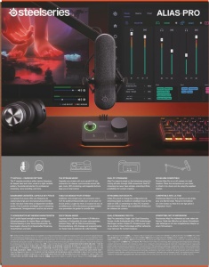 SteelSeries Alias Pro Kit XLR Microfon cu Mixer RGB pentru Gaming si Streaming - Img 9
