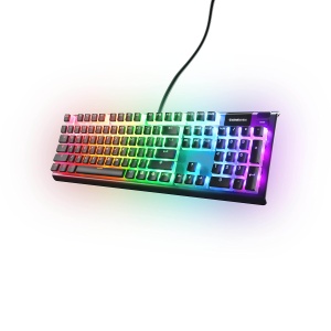 SteelSeries PrismCaps - Set de taste dublu cu aspect de "budinca" - Compatibilitate cu toate tastaturile mecanice majore - Piston MX - Negru (aspect de tastatura germana) - Img 2