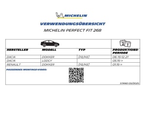 Stergatoare auto MICHELIN Perfect Fit ECO Dacia DokkerLodgy 550400mm Silentioase - Img 2