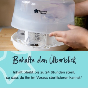 Sterilizator cu abur Tommee Tippee pentru biberoane si accesorii, ucide virusii++ si 99,9% din toate bacteriile, ciclu de sterilizare de 4 minute - Img 5