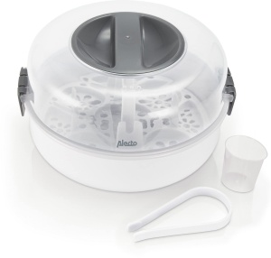 Sterilizator de Sticle Alecto BW-04, Capacitate 4 Sticle, BPA-Free, Alb