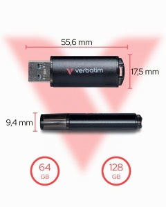 Stick USB Verbatim V200 Metal 64 GB, USB 3.2, 200 MBs, Aluminiu - Img 3